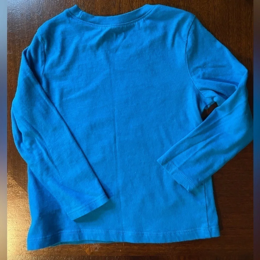 Old Navy | “Chillin like Pops” Blue Long Sleeve Shirt | boy 3t